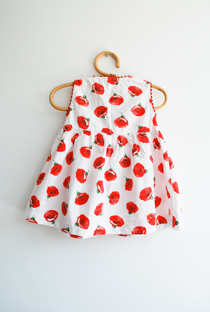 Zomerjurkje Poppy vintage mt 6-9m