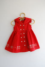 Zomerjurkje Crab vintage mt 6-9m