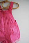 Oshkosh pink vichy shortalls mt 2Y