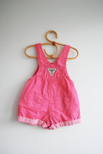 Oshkosh pink vichy shortalls mt 2Y